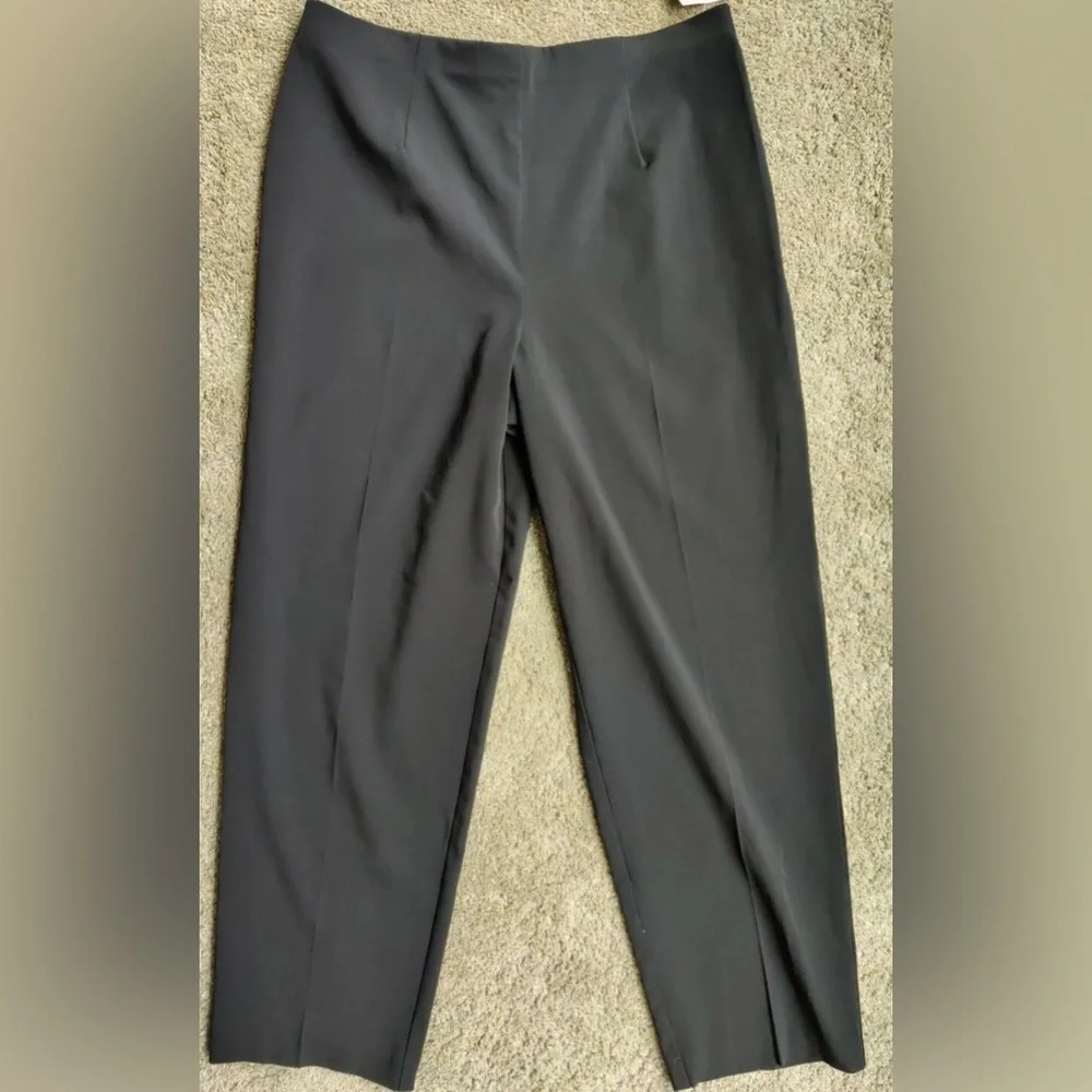 Laura Scott Petites Women's Gray Side Zip Pants Size 14P